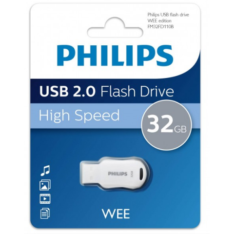 USB Flash накопитель 32Gb Philips WEE 2.0 (FM32FD110B)