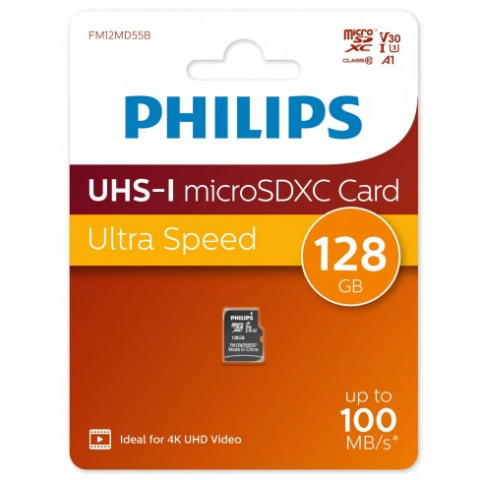 Карта памяти 128Gb MicroSD Philips (FM12MD55B)