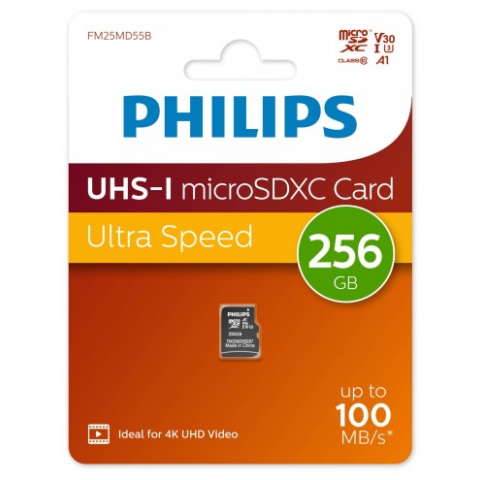 Карта памяти 256Gb MicroSD Philips (FM25MD55B)