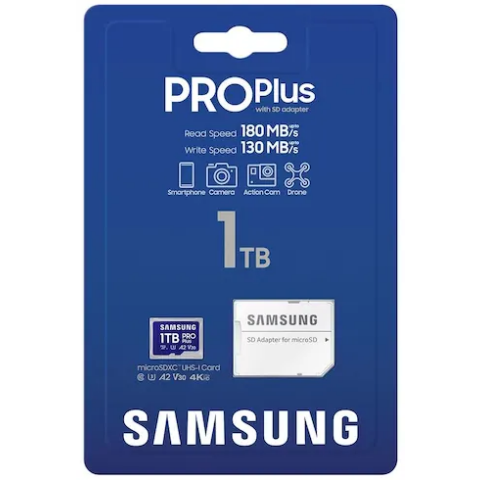 Карта памяти 1Tb MicroSD Samsung PRO Plus + SD адаптер (MB-MD1T0SA)_1