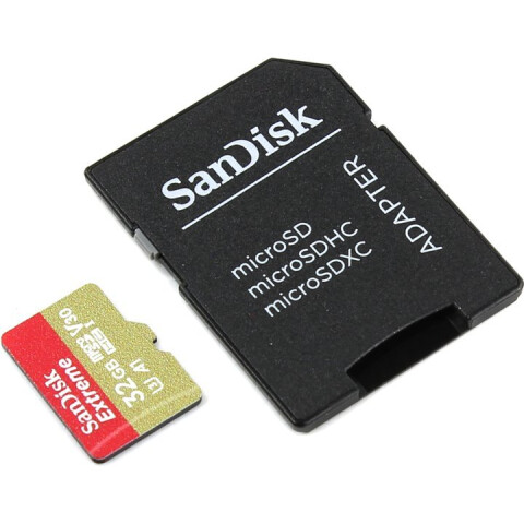 Карта памяти 32Gb MicroSD SanDisk Extreme + SD адаптер (SDSQXAF-032G-GN6MA)