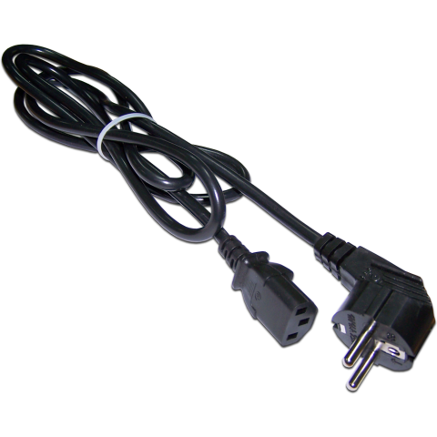 Кабель питания Schuko - IEC-320-C13, 1м, Lanmaster LAN-PP13/SHA-1.0-BK