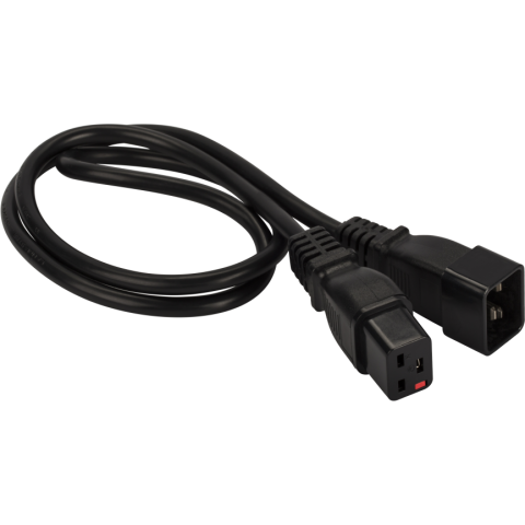 Кабель питания IEC-320-C19 - IEC-320-C20, 2м, Lanmaster LAN-PP19L/20-2.0-BK