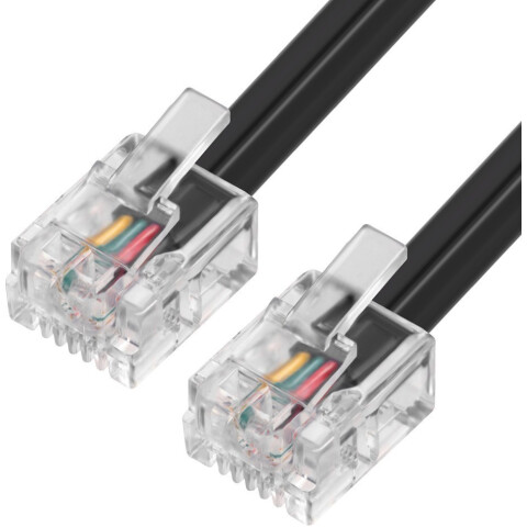 Кабель телефонный 6p4c, 0.5м, Greenconnect GCR-53352