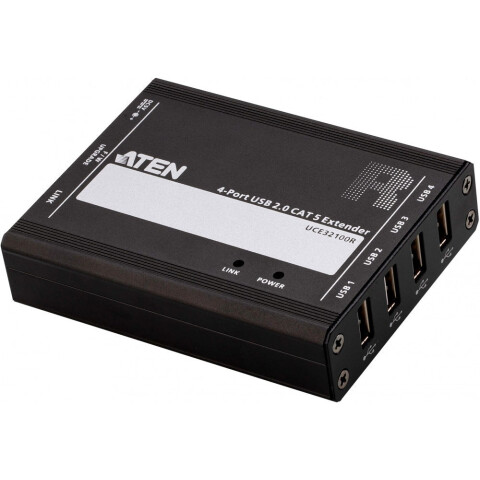 Кабель удлинительный USB 2.0 B (F) - LAN - 4xUSB A (F), ATEN UCE32100