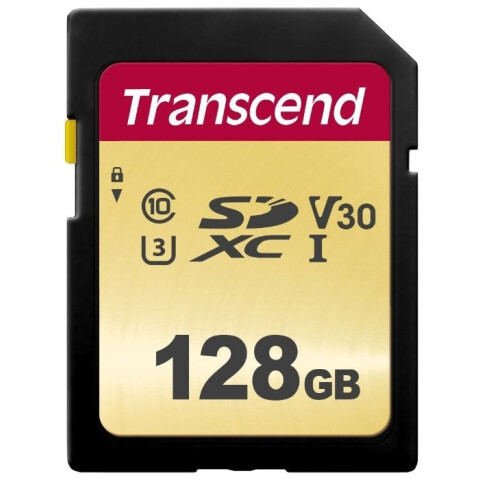 Карта памяти 128Gb SD Transcend (TS128GSDC500S)