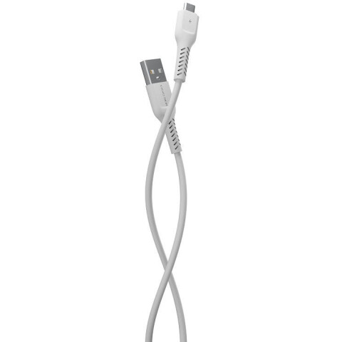 Кабель USB - microUSB, 1м, More Choice K16m White