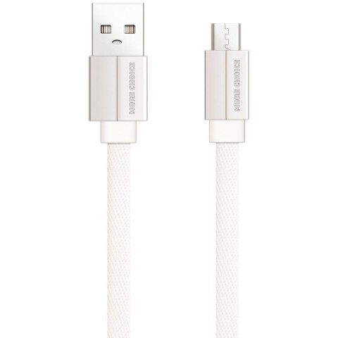 Кабель USB - microUSB, 1м, More Choice K20m White