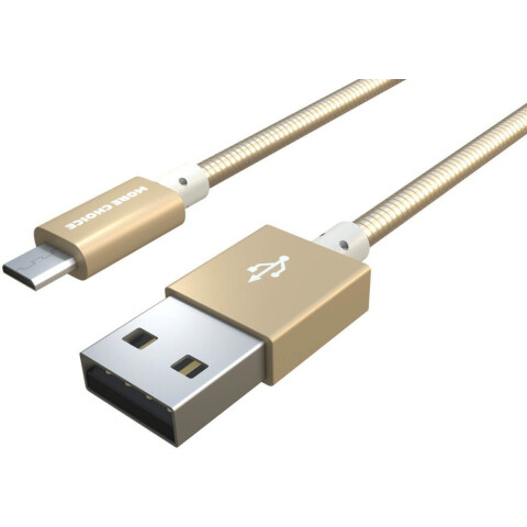 Кабель USB - microUSB, 1м, More Choice K31m Gold