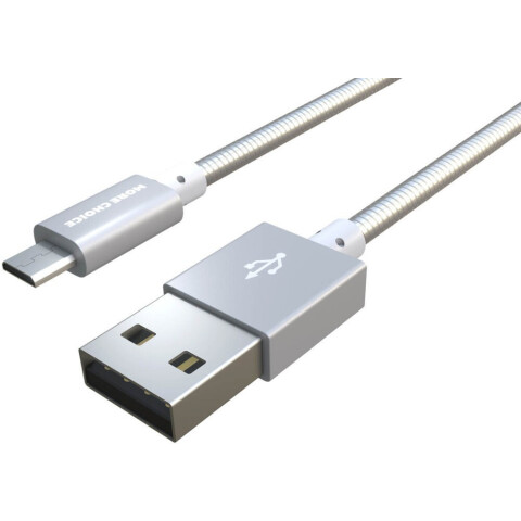Кабель USB - microUSB, 1м, More Choice K31m Silver