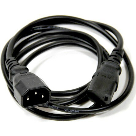 Кабель питания IEC-320-C13 - IEC-320-C14, 1.8м, VCOM CE001-CU0.5-1.8M