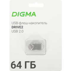 USB Flash накопитель 64Gb Digma DRIVE2 (DGFUM064A20SR)_0