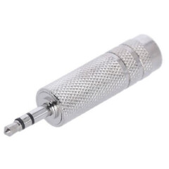 Переходник 3.5 Jack (M) - 6.3 Jack (F), Adam Hall K4AJF3MM3METAL_0