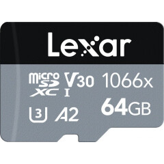 Карта памяти 64Gb MicroSD Lexar + SD адаптер (LMS1066064G-BNANG)_0