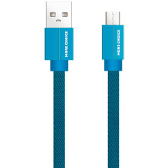 Кабель USB - microUSB, 1м, More Choice K20m Blue_0