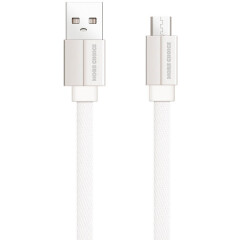 Кабель USB - microUSB, 1м, More Choice K20m White_0