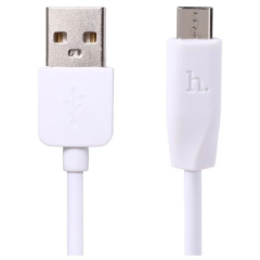 Кабель USB - microUSB, 1м, HOCO X1 White (HC-32038)_0