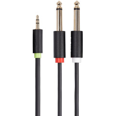 Разветвитель 3.5 Jack (M) - 2x 6.35 Jack (M), 1.5м, Telecom TAV6168-1.5M_0