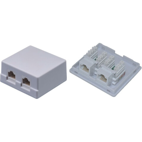 Розетка RJ-45 NEOMAX NM-SMB-KJ45-U5E-2PD-102-WH