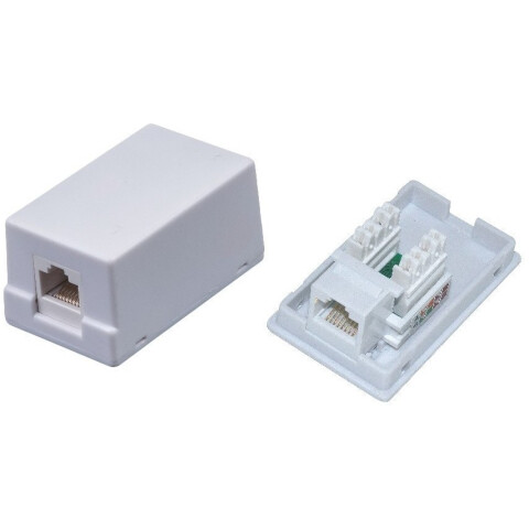 Розетка RJ-45 NEOMAX NM-SMB-KJ45-U5E-1PD-101-WH