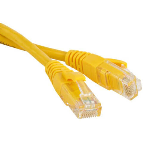 Патч-корд Hyperline PC-LPM-UTP-RJ45-RJ45-C5e-2M-LSZH-YL, 2м