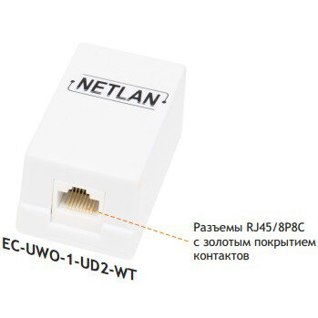 Розетка RJ-45 NETLAN EC-UWO-1-UD2-WT-10