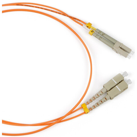 Патч-корд Hyperline FC-D2-50-LC/PR-SC/PR-H-1M-LSZH-OR, 1м