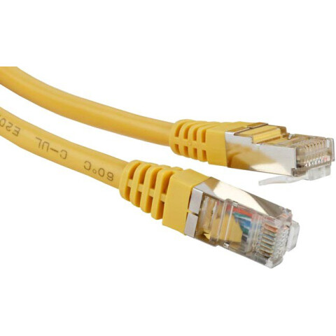 Патч-корд Hyperline PC-LPM-STP-RJ45-RJ45-C5e-1.5M-LSZH-YL, 1.5м