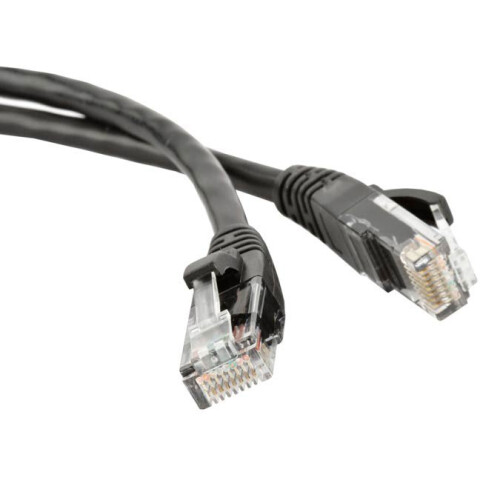 Патч-корд Hyperline PC-LPM-UTP-RJ45-RJ45-C6-0.3M-LSZH-BK, 0.3м