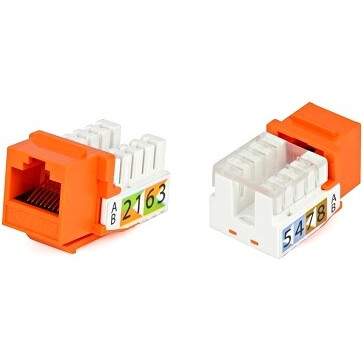 Вставка RJ-45 Hyperline KJE-8P8C-C6-90-OR