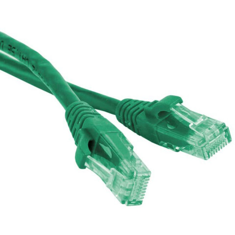 Патч-корд Hyperline PC-LPM-UTP-RJ45-RJ45-C5e-1M-LSZH-GN, 1м