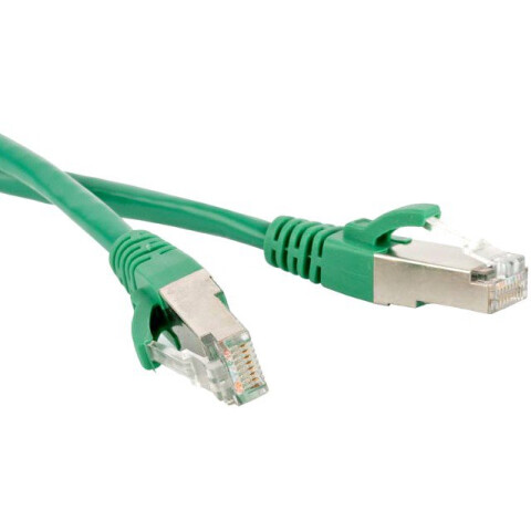 Патч-корд Hyperline PC-LPM-STP-RJ45-RJ45-C5e-1.5M-LSZH-GN, 1.5м