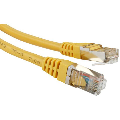 Патч-корд Hyperline PC-LPM-STP-RJ45-RJ45-C5e-3M-LSZH-YL, 3м