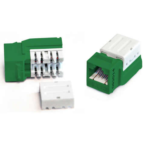 Вставка RJ-45 Hyperline KJNE-8P8C-C6A-90-GN