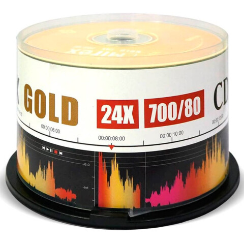 Диск CD-R Mirex 700Mb 24x Gold Cake Box (50шт) (201793)