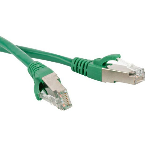 Патч-корд Hyperline PC-LPM-STP-RJ45-RJ45-C5e-1M-LSZH-GN, 1м