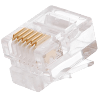 Коннектор RJ-12 NETLAN EC-UP6P6C-UC-003-TR-100