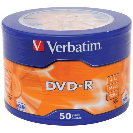 Диск DVD-R Verbatim 4.7Gb 16x AZO (50шт) (43731)