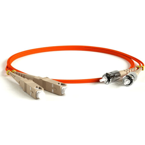 Патч-корд Hyperline FC-D2-50-SC/PR-ST/PR-H-1M-LSZH-OR, 1м