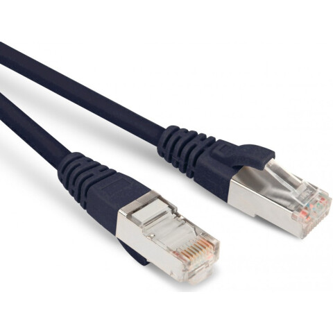 Патч-корд Hyperline PC-LPM-STP-RJ45-RJ45-C5e-1M-LSZH-BK, 1м