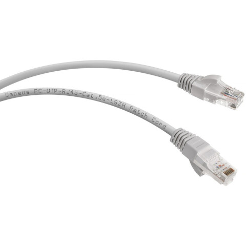 Патч-корд Cabeus PC-UTP-RJ45-CAT.5E-1M-LSZH, 1м