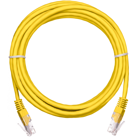 Патч-корд NETLAN EC-PC4UD55B-BC-PVC-030-YL-10, 3м, 10 шт.