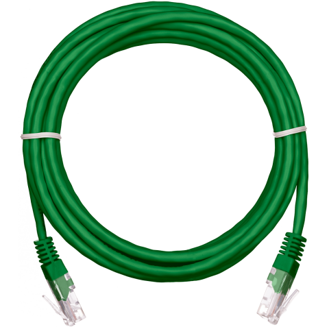 Патч-корд NETLAN EC-PC4UD55B-BC-PVC-050-GN-10, 5м, 10 шт.