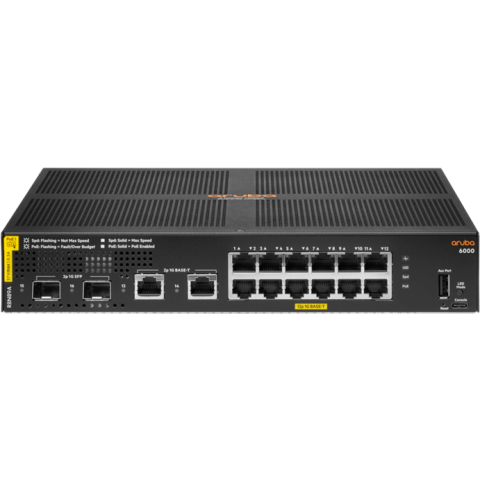 Коммутатор (свитч) HPE R8N89A Aruba 6000 12G Class4 PoE 2G/2SFP 139W Switch