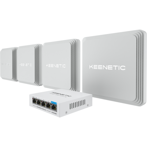 Mesh система Keenetic Orbiter Pro + Switch Kit (KN-KIT-012)