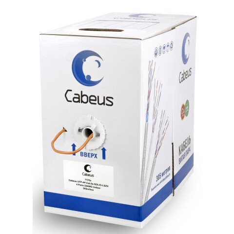 Бухта Cabeus UTP-4P-Cat.5e-SOLID-LSZH-BL, 305м