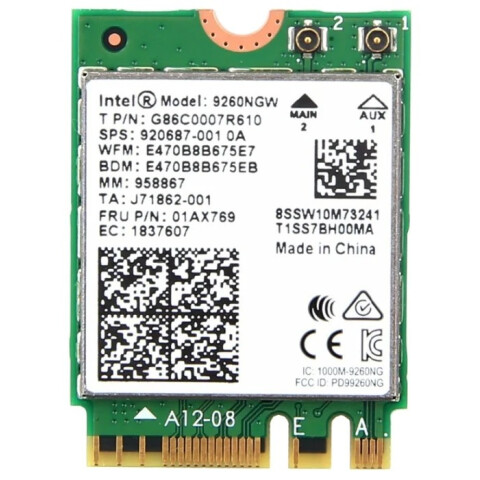 Wi-Fi адаптер Intel 9260.NGWGIE.NV (без антенн)