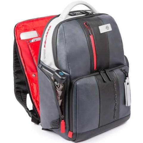 Рюкзак для ноутбука Piquadro 15.6" Fast-Check Backpack Grey/Red (CA4550UB00BM/GRN)_6