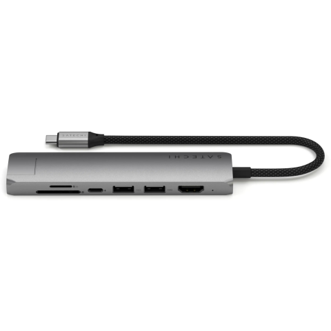Док-станция Satechi 7-in-1 USB-C Slim Multiport Adapter with Ethernet Space Gray_0
