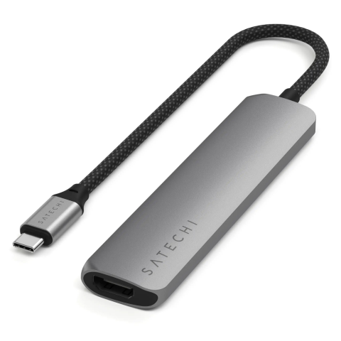 Док-станция Satechi 6-in-1 USB-C Slim Multiport Adapter Space Grey